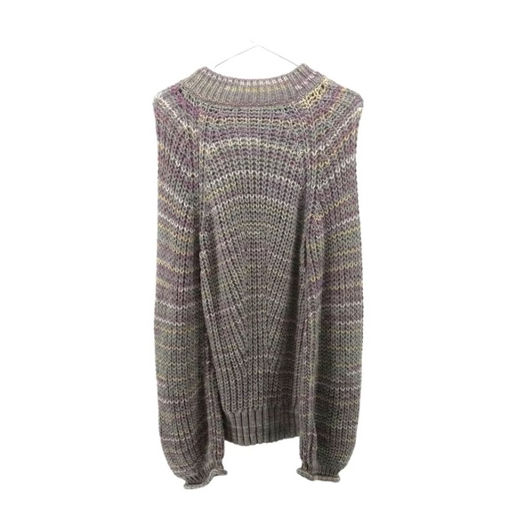 NICHOLAS | S Small Pastel Striped Alpaca Crew Sweater Oversized - Picture 2 of 11